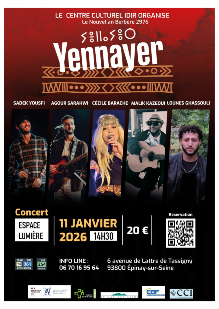 Célébrez Yennayer 2976 avec un concert à l’Espace Lumière, le dimanche 11 janvier 2026 à 14h30