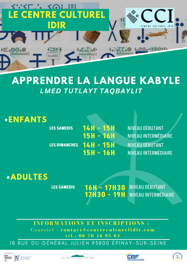 Apprendre la langue kabyle au Centre Culturel Idir (CCI)