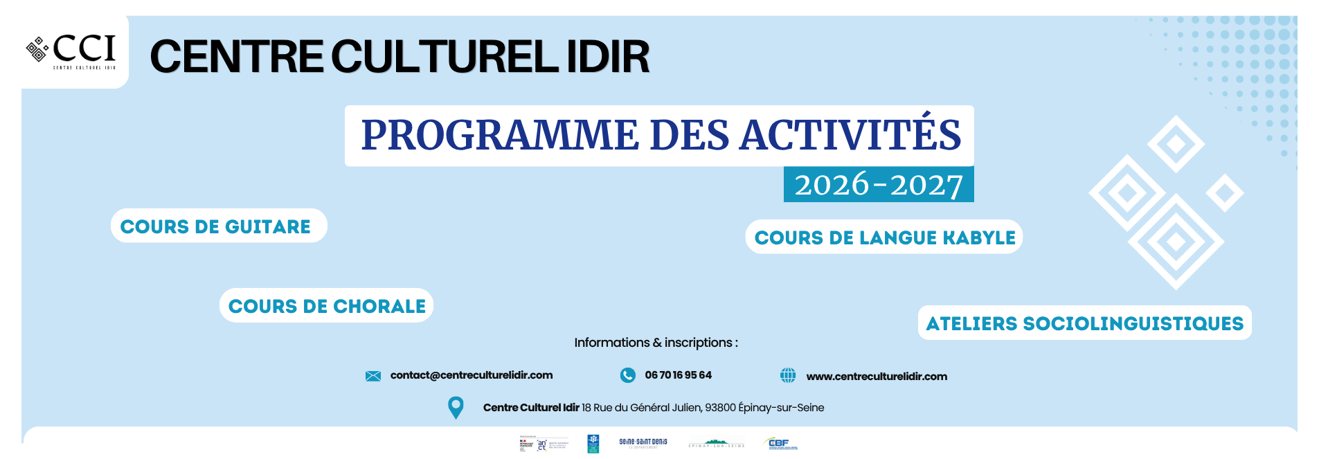 Programme des activités 2026-2027