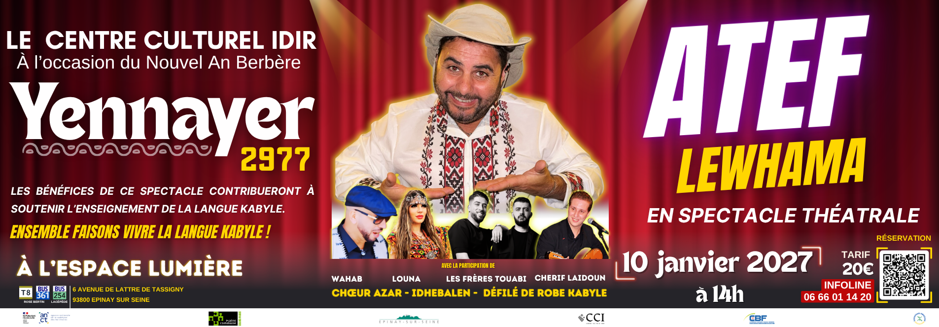 Yennayer 2977 : Atef Lewhama en spectacle à Épinay-sur-Seine. Un grand rendez-vous pour célébrer le Nouvel An berbère
