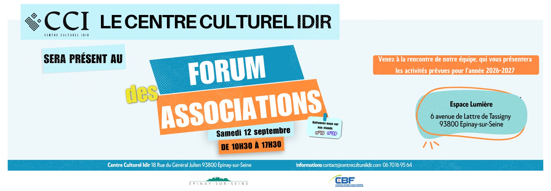 Le Centre Culturel Idir au Forum des Associations d’Épinay-sur-Seine